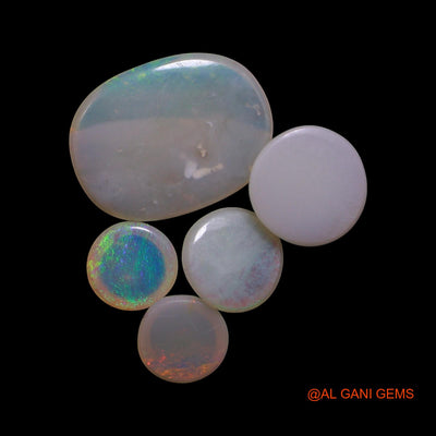 5 Pcs 2.00 Cts Natural Australian Fire Opal Loose Gemstone Mix Shape Cabochon Wholesale Lot 4X4X1 TO 7X10X2 MM AG-818