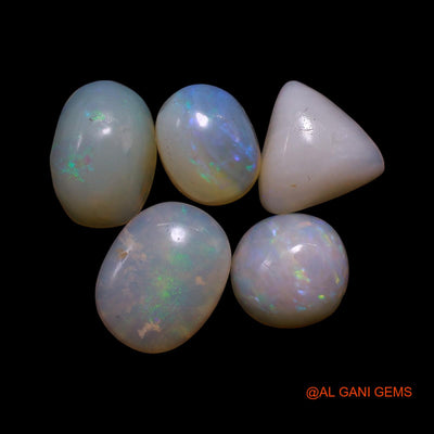5 Pcs 3.00 Cts Natural Australian Fire Opal Loose Gemstone Mix Shape Cabochon Wholesale Lot 5X6X2 TO 6X7X2 MM AG-820