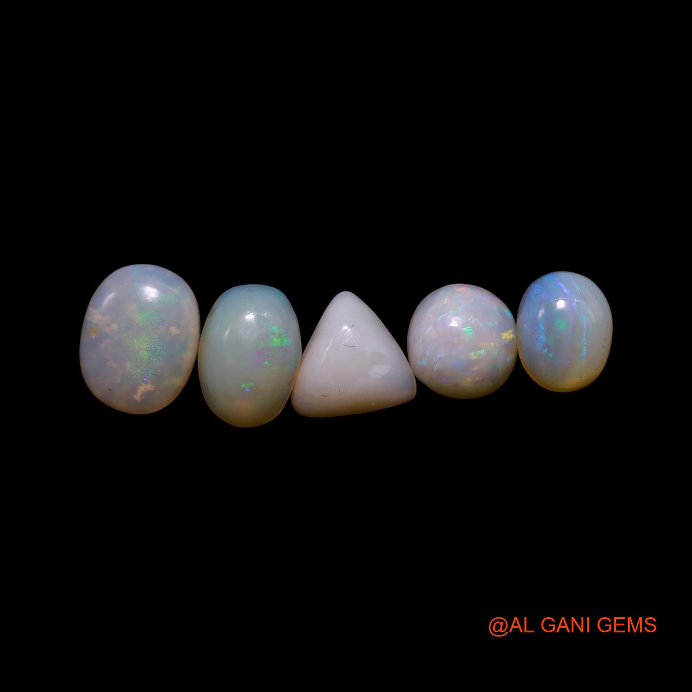 5 Pcs 3.00 Cts Natural Australian Fire Opal Loose Gemstone Mix Shape Cabochon Wholesale Lot 5X6X2 TO 6X7X2 MM AG-820