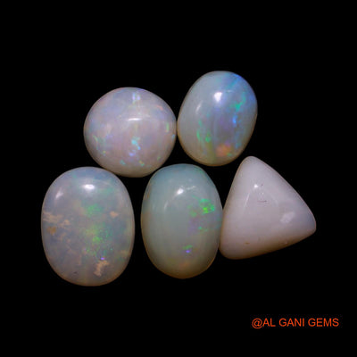 5 Pcs 3.00 Cts Natural Australian Fire Opal Loose Gemstone Mix Shape Cabochon Wholesale Lot 5X6X2 TO 6X7X2 MM AG-820