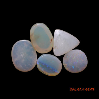 5 Pcs 3.00 Cts Natural Australian Fire Opal Loose Gemstone Mix Shape Cabochon Wholesale Lot 5X6X2 TO 6X7X2 MM AG-820