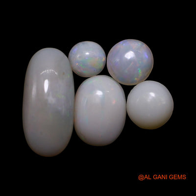 5 Pcs 3.00 Cts Natural Australian Fire Opal Loose Gemstone Mix Shape Cabochon Wholesale Lot 4X4X1 TO 5X12X3 MM AG-821