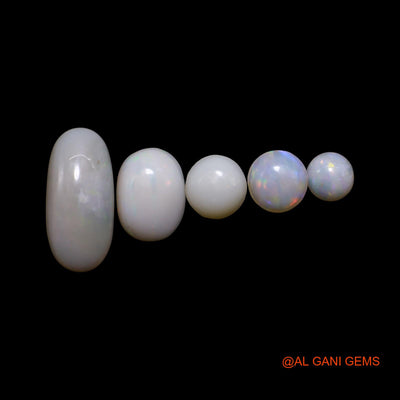 5 Pcs 3.00 Cts Natural Australian Fire Opal Loose Gemstone Mix Shape Cabochon Wholesale Lot 4X4X1 TO 5X12X3 MM AG-821