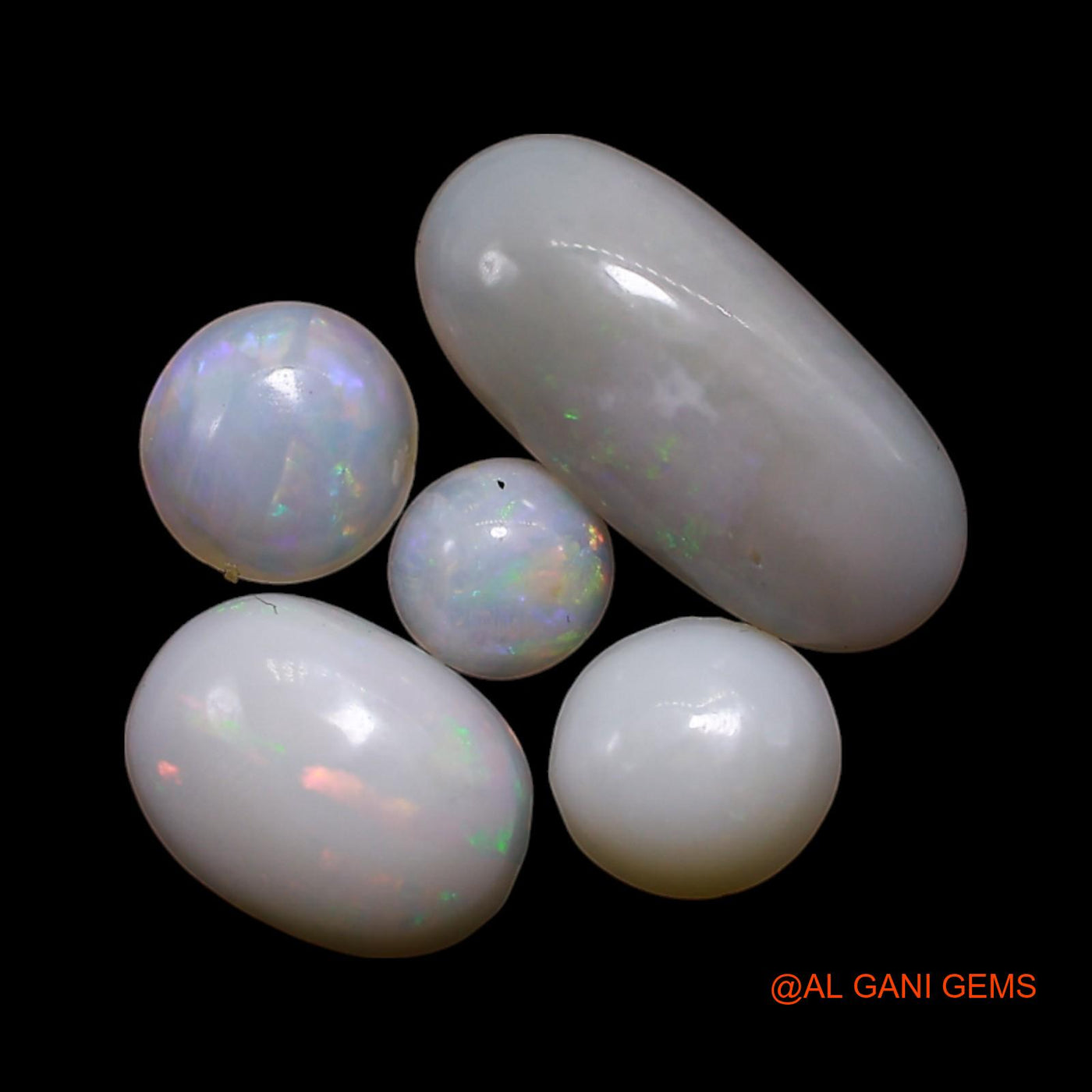 5 Pcs 3.00 Cts Natural Australian Fire Opal Loose Gemstone Mix Shape Cabochon Wholesale Lot 4X4X1 TO 5X12X3 MM AG-821