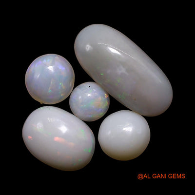 5 Pcs 3.00 Cts Natural Australian Fire Opal Loose Gemstone Mix Shape Cabochon Wholesale Lot 4X4X1 TO 5X12X3 MM AG-821