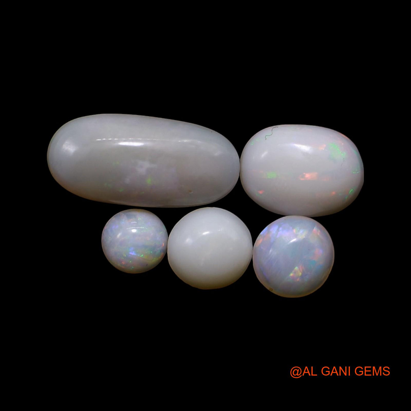5 Pcs 3.00 Cts Natural Australian Fire Opal Loose Gemstone Mix Shape Cabochon Wholesale Lot 4X4X1 TO 5X12X3 MM AG-821