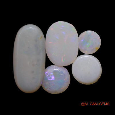 5 Pcs 3.00 Cts Natural Australian Fire Opal Loose Gemstone Mix Shape Cabochon Wholesale Lot 4X4X1 TO 5X12X3 MM AG-821