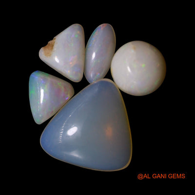 5 Pcs 3.00 Cts Natural Australian Fire Opal Loose Gemstone Mix Shape Cabochon Wholesale Lot 5X5X2 TO 9X10X3 MM AG-822