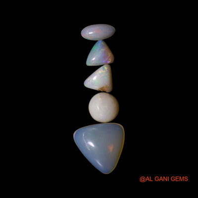 5 Pcs 3.00 Cts Natural Australian Fire Opal Loose Gemstone Mix Shape Cabochon Wholesale Lot 5X5X2 TO 9X10X3 MM AG-822