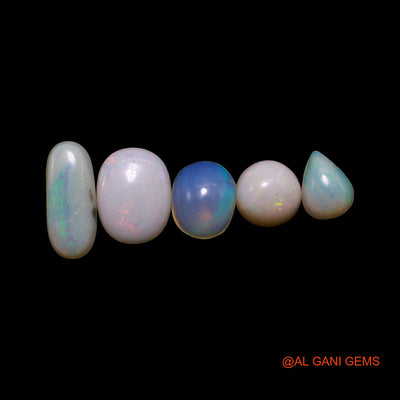 2.00 Cts Natural Australian Fire Opal Mix Shape Cabochon 5 Pcs Wholesale Lot Loose Gemstone 4X5X2 TO 4X9X2 MM AG-824