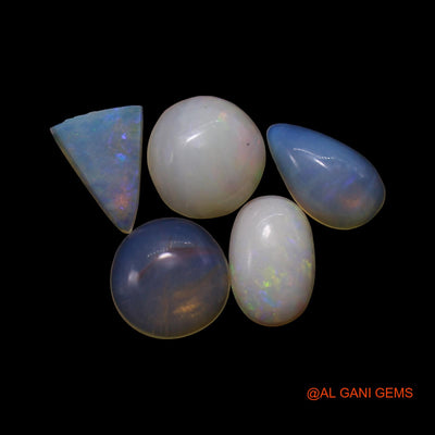 2.00 Cts Natural Australian Fire Opal Mix Shape Cabochon 5 Pcs Wholesale Lot Loose Gemstone 4X5X1 TO 5X6X2 MM AG-825