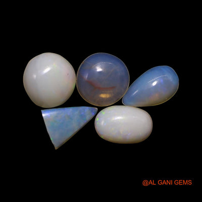 2.00 Cts Natural Australian Fire Opal Mix Shape Cabochon 5 Pcs Wholesale Lot Loose Gemstone 4X5X1 TO 5X6X2 MM AG-825
