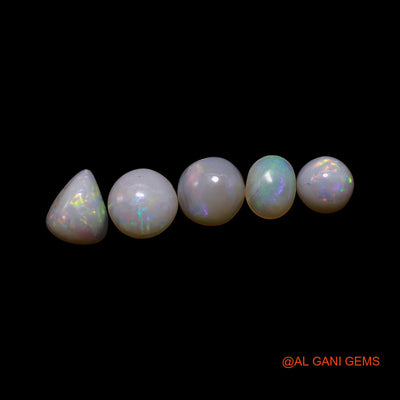5 Pcs 3.00 Cts Natural Australian Fire Opal Loose Gemstone Mix Shape Cabochon Wholesale Lot 5X5X2 TO 6X6X3 MM AG-826