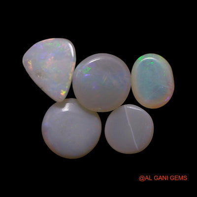 5 Pcs 3.00 Cts Natural Australian Fire Opal Loose Gemstone Mix Shape Cabochon Wholesale Lot 5X5X2 TO 6X6X3 MM AG-826