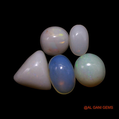 5 Pcs 2.00 Cts Natural Australian Fire Opal Loose Gemstone Mix Shape Cabochon Wholesale Lot 3X5X1 TO 6X6X2 MM AG-827