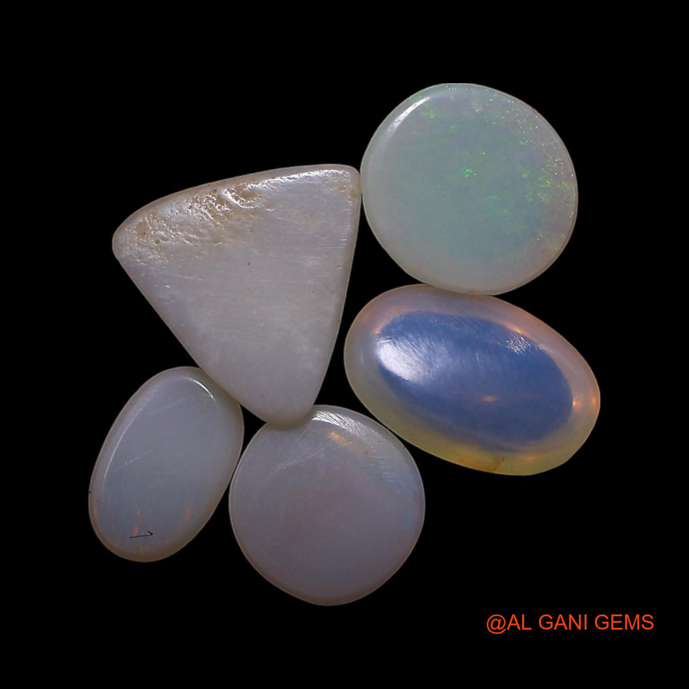5 Pcs 2.00 Cts Natural Australian Fire Opal Loose Gemstone Mix Shape Cabochon Wholesale Lot 3X5X1 TO 6X6X2 MM AG-827