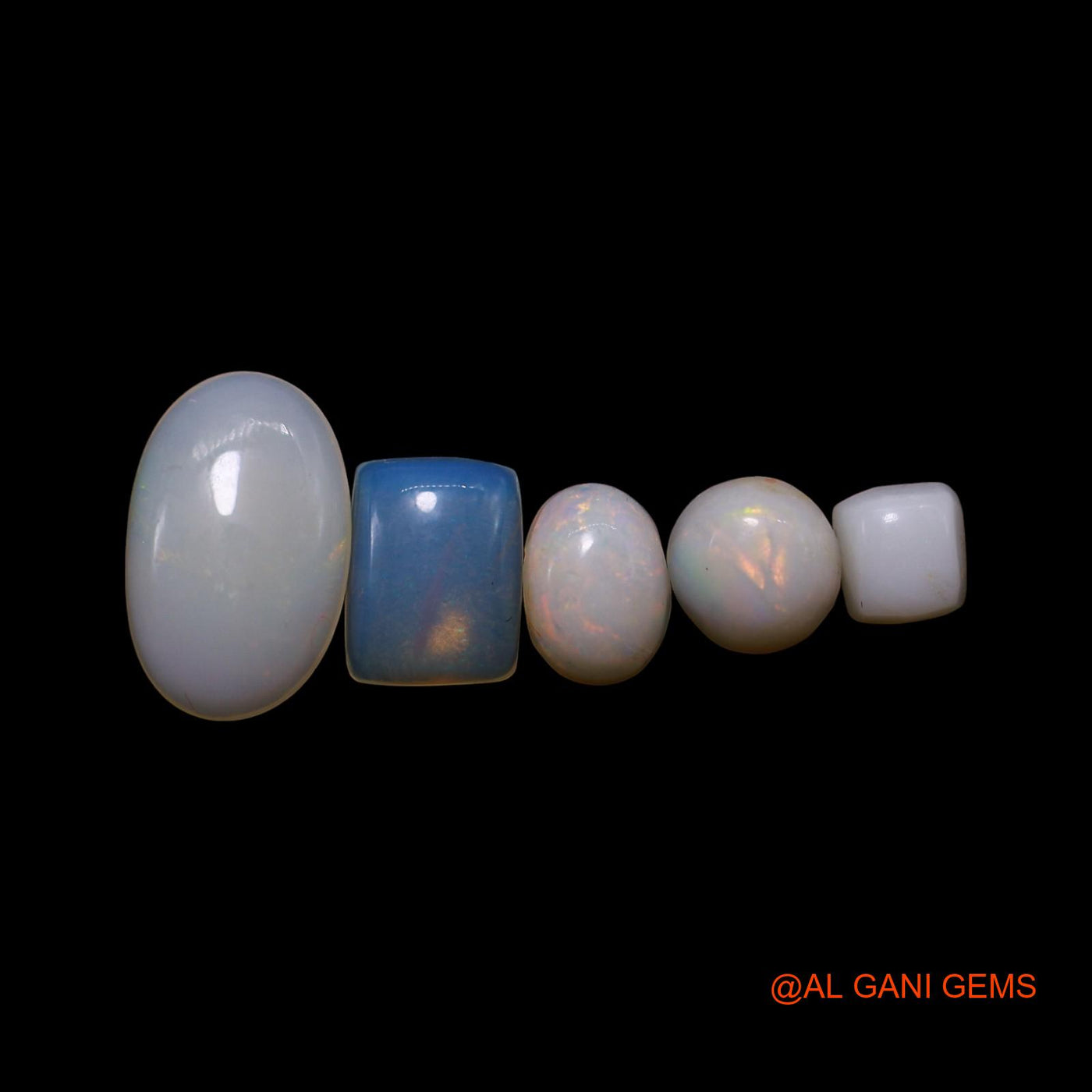5 Pcs 2.00 Cts Natural Australian Fire Opal Loose Gemstone Mix Shape Cabochon Wholesale Lot 3X4X1 TO 6X10X2 MM AG-828