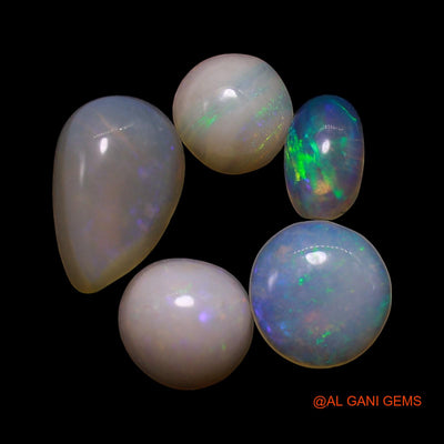 Natural Fire Opal Loose Gemstone Mix Shape Cabochon Australia 5 Pcs Wholesale Lot 2.00 Cts 3X5X2 TO 5X8X3 MM AG-829