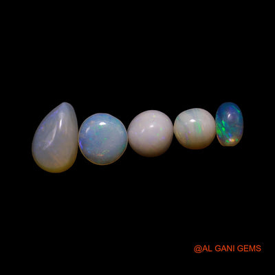 Natural Fire Opal Loose Gemstone Mix Shape Cabochon Australia 5 Pcs Wholesale Lot 2.00 Cts 3X5X2 TO 5X8X3 MM AG-829