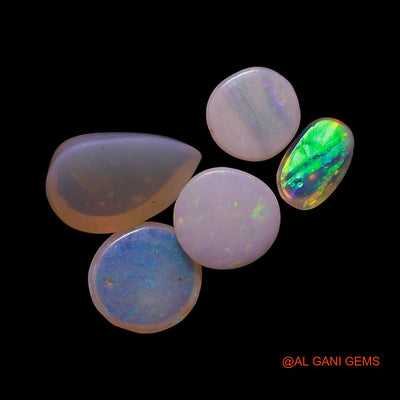 Natural Fire Opal Loose Gemstone Mix Shape Cabochon Australia 5 Pcs Wholesale Lot 2.00 Cts 3X5X2 TO 5X8X3 MM AG-829