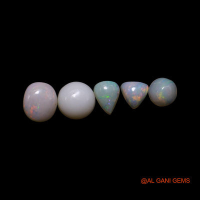 2.00 Cts Australian Fire Opal Loose Gemstone Mix Shape Cabochon Natural 5 Pcs Wholesale Lot 4X4X2 TO 6X6X2 MM AG-830