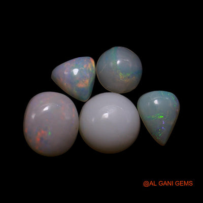 2.00 Cts Australian Fire Opal Loose Gemstone Mix Shape Cabochon Natural 5 Pcs Wholesale Lot 4X4X2 TO 6X6X2 MM AG-830