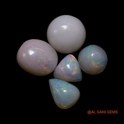 2.00 Cts Australian Fire Opal Loose Gemstone Mix Shape Cabochon Natural 5 Pcs Wholesale Lot 4X4X2 TO 6X6X2 MM AG-830