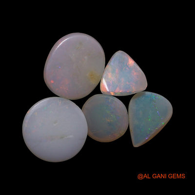 2.00 Cts Australian Fire Opal Loose Gemstone Mix Shape Cabochon Natural 5 Pcs Wholesale Lot 4X4X2 TO 6X6X2 MM AG-830
