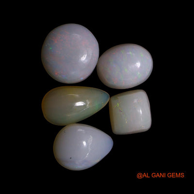 5 Pcs 2.00 Cts Natural Australian Fire Opal Loose Gemstone Mix Shape Cabochon Wholesale Lot 4X4X2 TO 6X6X2 MM AG-831