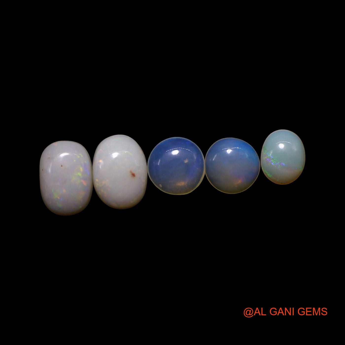 5 Pcs 2.00 Cts Natural Australian Fire Opal Loose Gemstone Mix Shape Cabochon Wholesale Lot 4X5X1 TO 5X7X2 MM AG-832