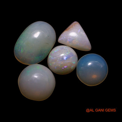 Natural Fire Opal Loose Gemstone Mix Shape Cabochon Australia 5 Pcs Wholesale Lot 2.00 Cts 4X4X2 TO 5X8X2 MM AG-833