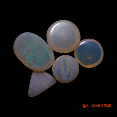 Natural Fire Opal Loose Gemstone Mix Shape Cabochon Australia 5 Pcs Wholesale Lot 2.00 Cts 4X4X2 TO 5X8X2 MM AG-833