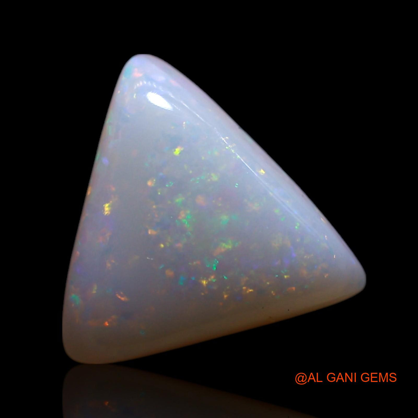Natural Untreated Fire Opal Loose Gemstone Trillion Cabochon From Australia 1.50 Cts 9x9x3 mm AG-89