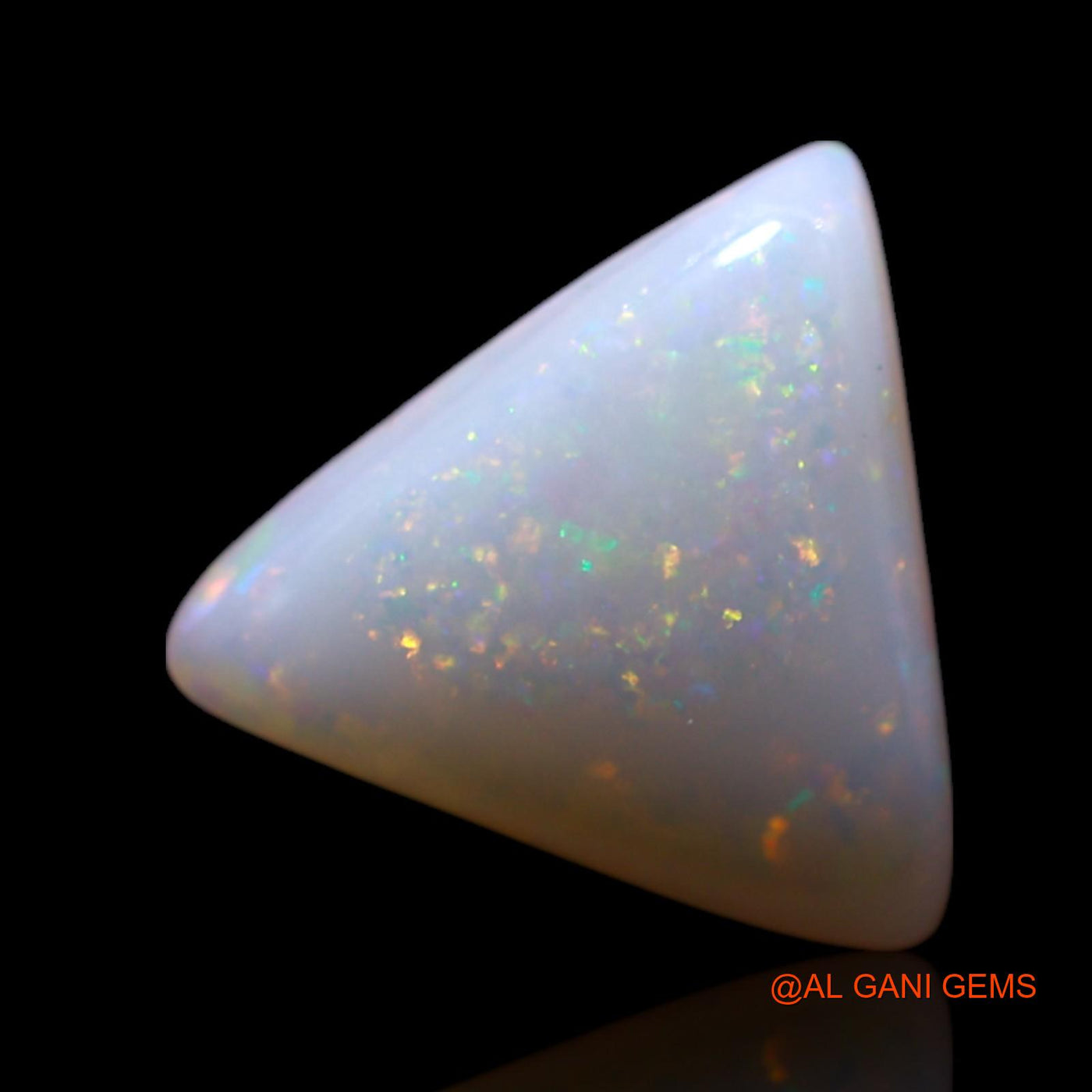 Natural Untreated Fire Opal Loose Gemstone Trillion Cabochon From Australia 1.50 Cts 9x9x3 mm AG-89