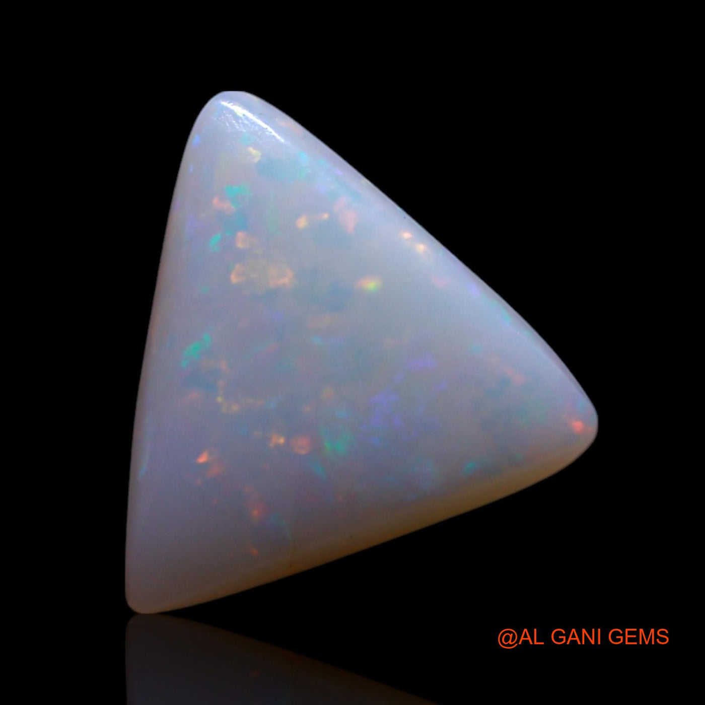 Natural Untreated Fire Opal Loose Gemstone Trillion Cabochon From Australia 1.50 Cts 9x9x3 mm AG-89
