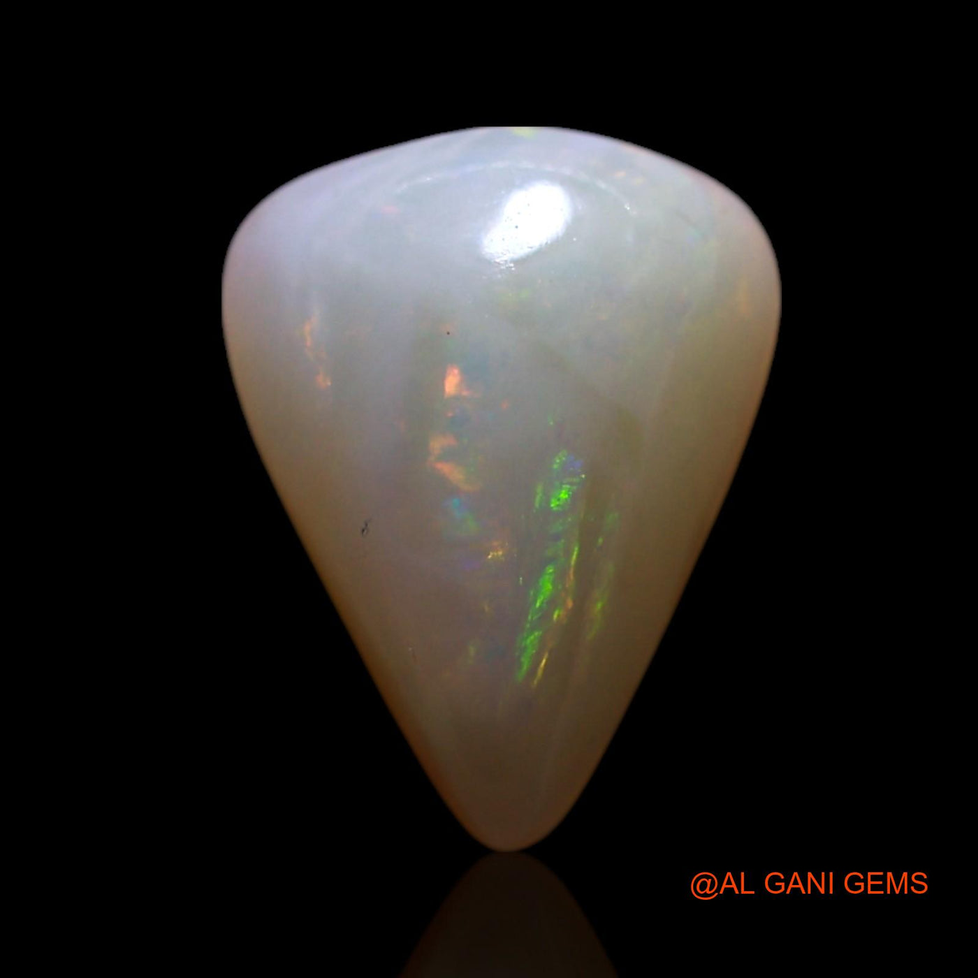 2.00 Cts Unheated Australian Fire Opal Loose Gemstone Pear Cabochon Natural 10x8x4 mm AG-95