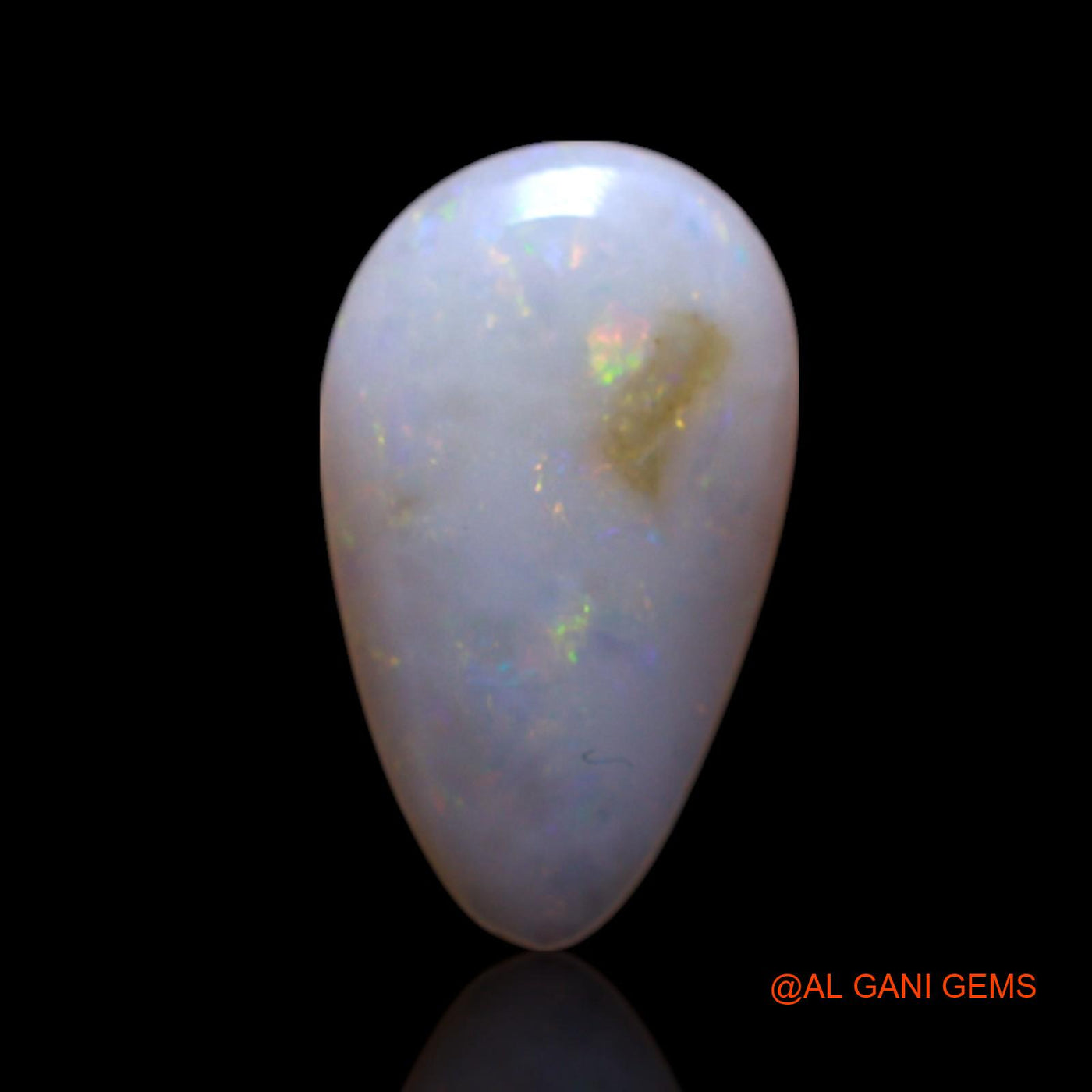 1.00 Cts Unheated Australian Fire Opal Loose Gemstone Pear Cabochon Natural 11x6x2 mm AG-99