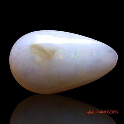 1.00 Cts Unheated Australian Fire Opal Loose Gemstone Pear Cabochon Natural 11x6x2 mm AG-99