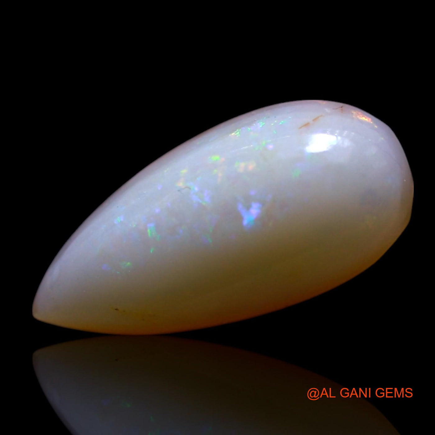 2.00 Cts Unheated Australian Fire Opal Loose Gemstone Pear Cabochon Natural 14x6x4 mm AG-9