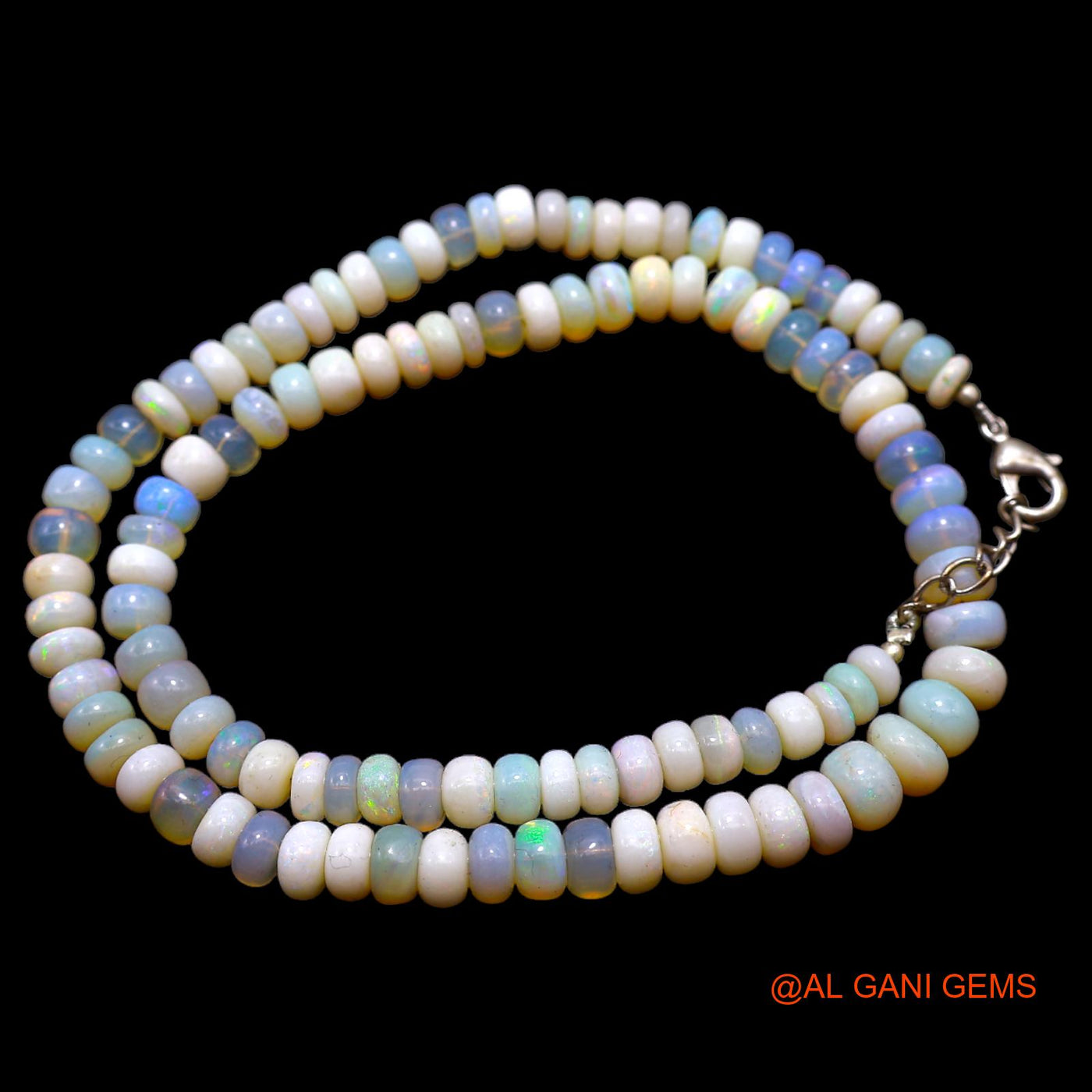 Rondelle Smooth 5X8 MM Multi Color Fire Opal Beads Boho Mother Necklace AOB-13