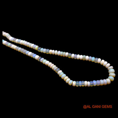 Rondelle Smooth 5X8 MM Multi Color Fire Opal Beads Boho Mother Necklace AOB-13