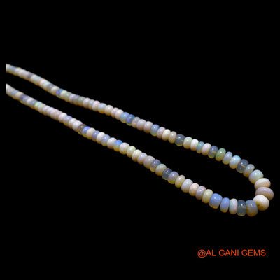 Rondelle Smooth Fire Opal Bead Art Deco Mother Statement Dainty Necklace AOB-15