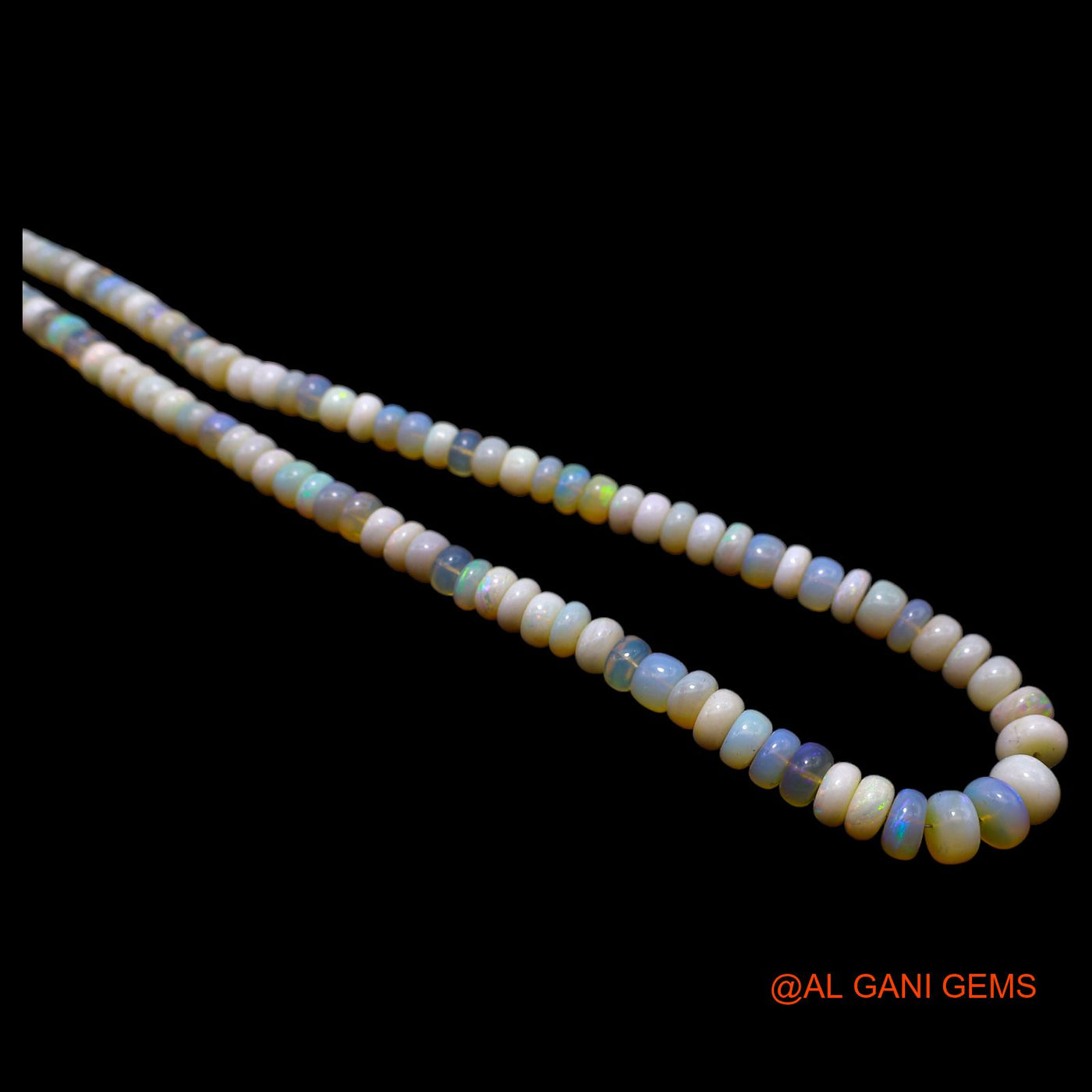 Rondelle Smooth 5X8 MM Fire Opal Beads Art Deco Mother Dainty Necklace AOB-17