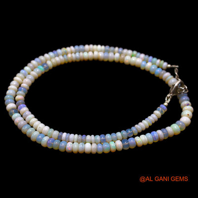 Rondelle Smooth 4X5 MM Fire Opal Beads Art Deco Handmade Mother Necklace AOB-21