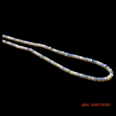 Rondelle Smooth 4X5 MM Fire Opal Beads Art Deco Handmade Mother Necklace AOB-21
