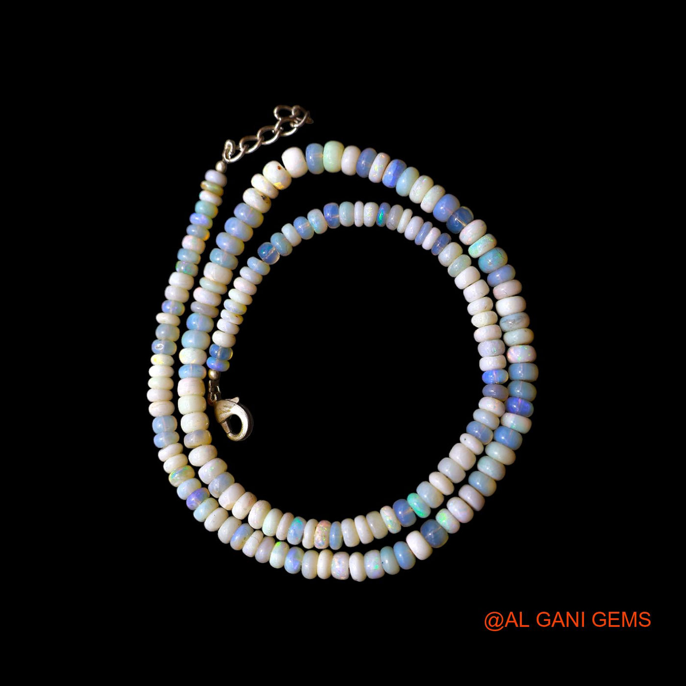 Rondelle Smooth 4X5 MM Fire Opal Beads Art Deco Handmade Mother Necklace AOB-21