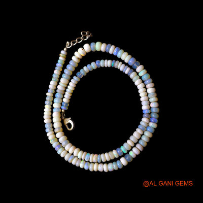 Rondelle Smooth 4X5 MM Fire Opal Beads Art Deco Handmade Mother Necklace AOB-21