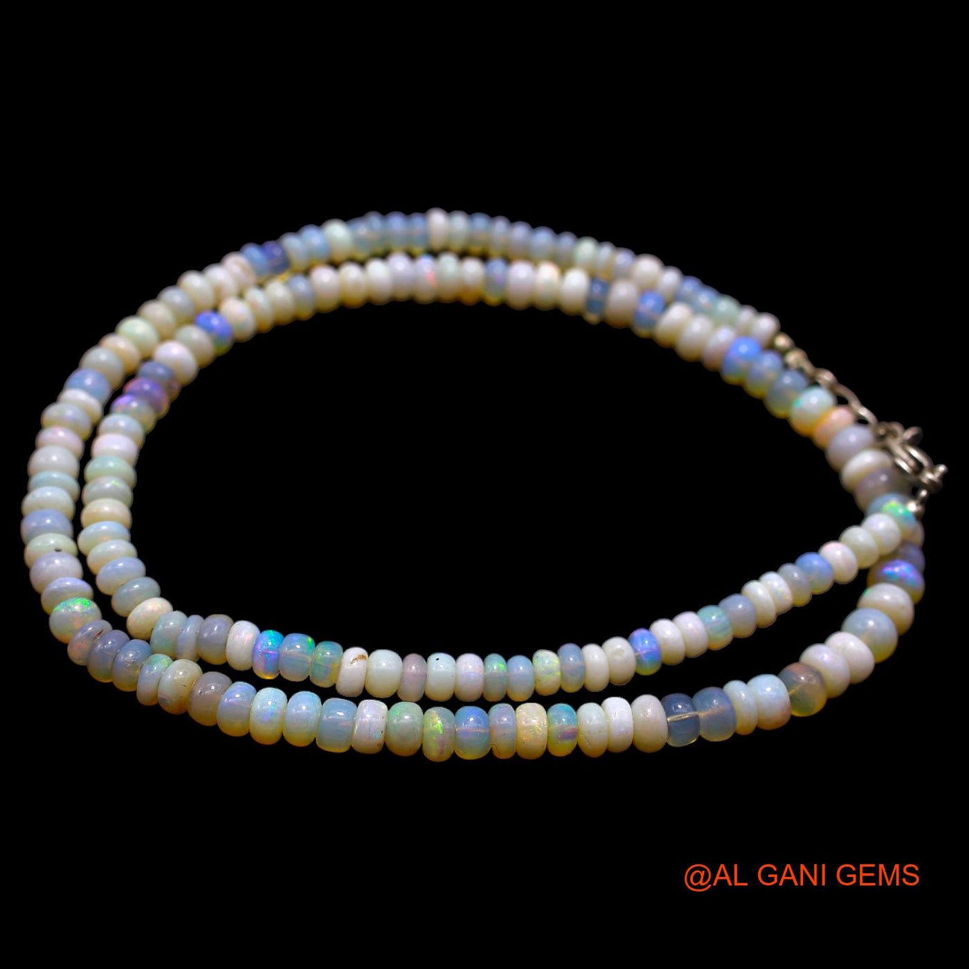 Rondelle Smooth Multi Color 4X5 MM Fire Opal Beads Boho Artisan Necklace AOB-24