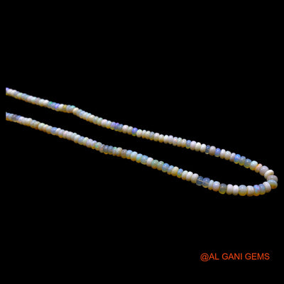 Rondelle Smooth Multi Color 4X5 MM Fire Opal Beads Boho Artisan Necklace AOB-24
