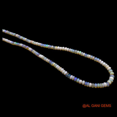 Rondelle Smooth Fire Opal Beaded Boho Artisan Anniversary Necklace AOB-29